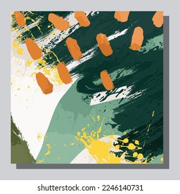 Vector de ilustración EPS 10 impresión, dibujo a mano formas orgánicas abstractas, arte estético contemporáneo boho arte moderno de mediados de siglo en estilo escandinavo de diseño nórdico	