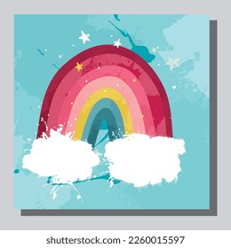 Vector de ilustración EPS 10 impresión, dibujo a mano formas orgánicas abstractas, arte estético contemporáneo boho arte moderno de mediados de siglo en estilo escandinavo de diseño nórdico
