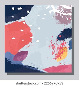 Impresión de 10 vectores de ilustración EPS. Dibujar a mano formas orgánicas abstractas pintadas. estética contemporánea boho arte moderno de mediados de siglo en estilo escandinavo de diseño nórdico
