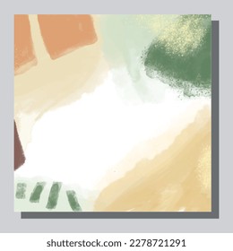 Illustration, Vektorgrafik EPS10 Druck. Handzeichnen Sie eine abstrakte Wasserfarbe. zeitgenössische ästhetische Boho Mitte des Jahrhunderts moderne Kunst im skandinavischen nordischen Design-Stil
