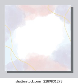 Illustration vector EPS 10 print. Hand draw painted abstract watercolour. contemporary aesthetic boho mid century modern art in Scandinavian nordic design style
