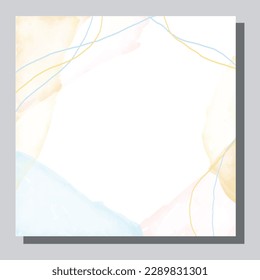 Illustration vector EPS 10 print. Hand draw painted abstract watercolour. contemporary aesthetic boho mid century modern art in Scandinavian nordic design style
