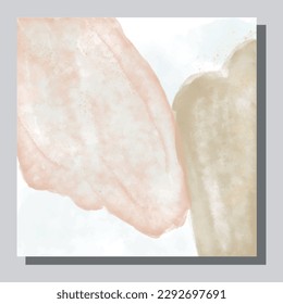 Illustration, Vektorgrafik EPS10 Druck. Handzeichnen Sie eine abstrakte Wasserfarbe. zeitgenössische ästhetische Boho Mitte des Jahrhunderts moderne Kunst im skandinavischen nordischen Design-Stil
