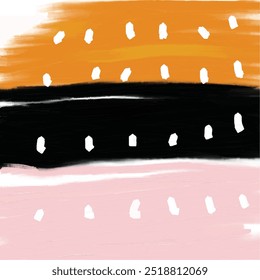 Illustrationsvektor EPS 10 Druck. Handgezeichnete abstrakte Aquarell. zeitgenössische ästhetische Boho Mitte des Jahrhunderts moderne Kunst im skandinavischen nordischen Design-Stil
