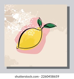 Illustration vector EPS 10 print.Hand drawn boho plants, shapes,scandinvian,fruits.vector illustration, poster, wall art poster, fashion.
