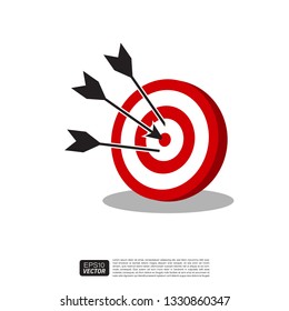 Illustration Vector EPS10: Achievement goal Arrow and target