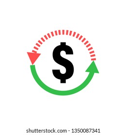 Illustration Vector EPS10: exchange dollar icon