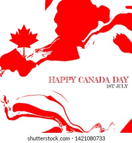 Illustration Vector EPS10: Happy Canada Day 