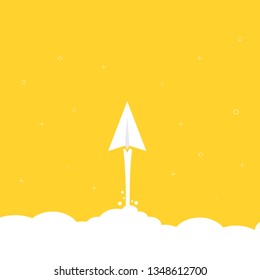 Illustration Vector EPS10: Launcher Start up paper plane