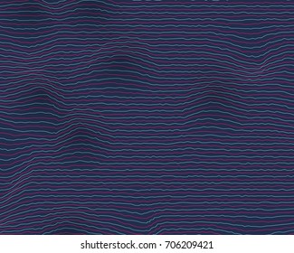 Illustration of Vector Equalizer Frequency Glitch Effect. Digital Sound Wave Distortion Background