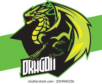 Illustration Vector Esports Dragon Logo Stock Vector (Royalty Free ...