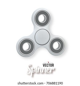 Illustration of Vector Fidget Spinner. 3D Realistic Vector Fidget Spinner Modern Relaxation Toy Icon Isolated on White