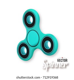 Illustration of Vector Fidget Spinner. 3D Realistic Modern Spinning Gadget Icon Isolated on White