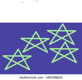 Illustration vector five star image as much as four stars