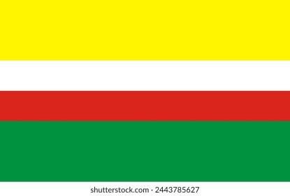 Illustration vector flag of Lubusz Voivodeship, Poland. Province region in Europe.