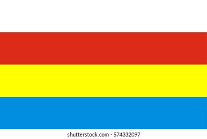 Illustration vector flags of Administrative divisions of Poland Podlaskie Voivodeship flag vector. Province in Europe.