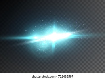 Ilustração de Vector Flash Light Lens Flare. Efeito de explosão transparente