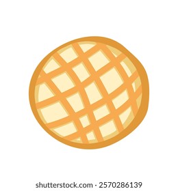Illustration vector flat cartoon isolated on white background of whole of pie set. Piece of Apple,pecan,pumpkin,blueberry,cherry pie for plate on table on eating dessert concept