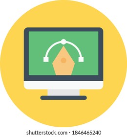 illustration vector flat colour icon 