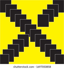 illustration vector flat domino effect with color yellow background