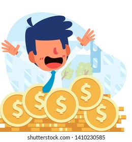 Illustration vector flat image Business Concepts Collection