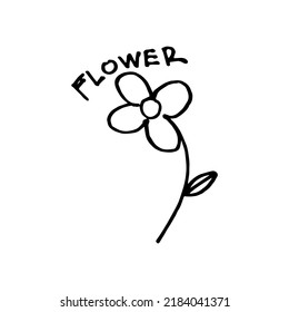 illustration vector of flowers. hand drawn one line flower drawing. botanical art. abstract flower illustration. EPS10