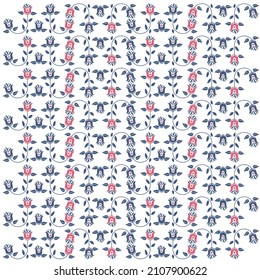 Illustration vector flowers pattern in two colors