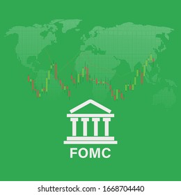 Illustration vector: FOMC is a monetary policy, FOMC stand for Federal Open Market Committee