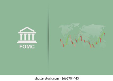 Illustration vector: FOMC is a monetary policy, FOMC stand for Federal Open Market Committee