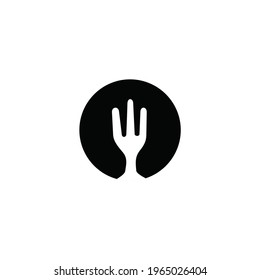 illustration vector fork or food logo icon. EPS 10