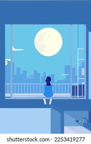 Illustration in Vektorform für Blue Monday. der düsterste und traurigste Tag des Jahres.
