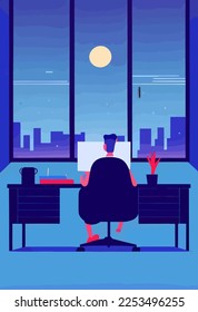 Illustration in Vektorform für Blue Monday. der düsterste und traurigste Tag des Jahres.