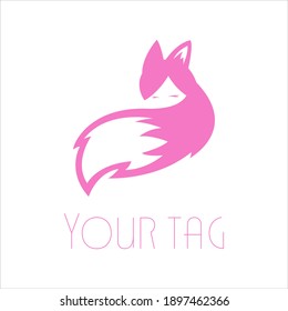 illustration Vector: Fox Lady with beautiful hair