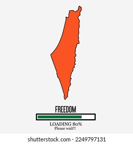 
illustration vector of free palestine,we stand for palestine,loading to freedom perfect for apparel,banner,poster,etc.