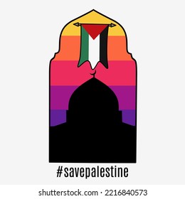 illustration vector of free palestine,winner flag,perfect for print,poster,etc.