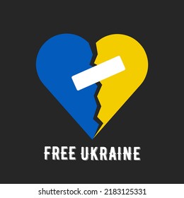 illustration vector of free ukraine campaign perfect for poster,etc.