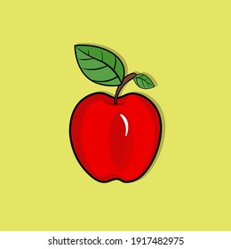 Illustration vector of fresh apple fruit 