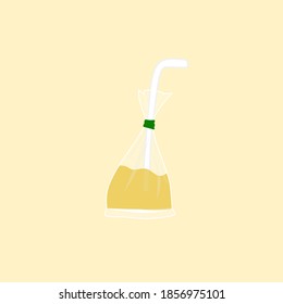 Illustration vector fresh orange juice