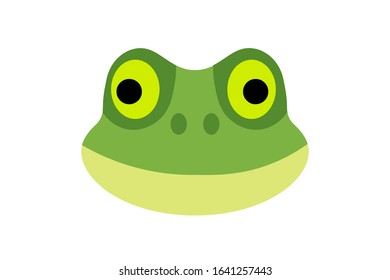 Illustration Vector of frog face flat design Perfect for T Shirt design,logo,sticker eps 10