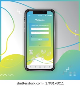 Illustration vector of fruits website theme