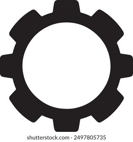 Illustration vector of gear icon silhouette