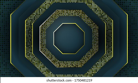 Vector de Ilustración de Fondo Geométrico de Lujo. Resumen del fondo 3d. Texturado con brillo. Elemento de diseño gráfico. Decoración elegante