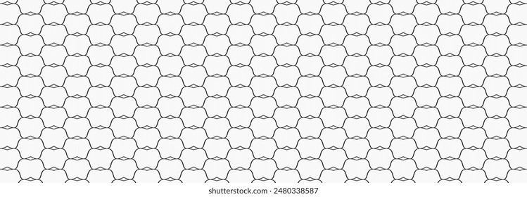 Illustration, vector, Geometry , curve pattern, interlocking, honeycomb  pattern,  geometric, overlapping, orderly arrangement background, black and white, banner, website. 