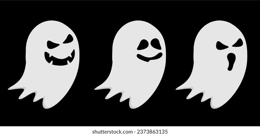 illustration, vector of ghosts for halloween