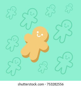 Illustration vector of gingerbread. Christmas theme.