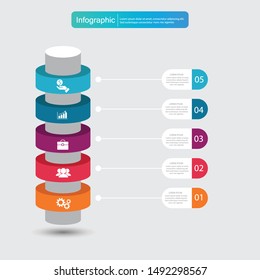 Illustration of Vector Global Business Development Infographic design elements