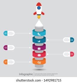 Illustration of Vector Global Business Development Infographic design elements
