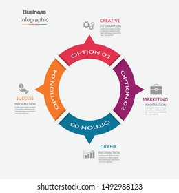 Illustration of Vector Global Business Development Infographic design elements
