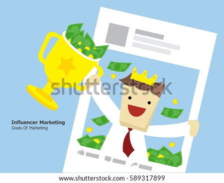Illustration vector of goal marketing concept.