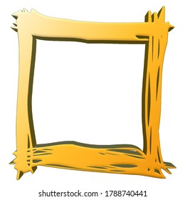 Estilo de imagen de marco dorado vectorial de ilustración 